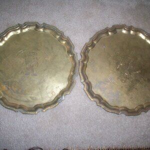 US AIR FORCE USCENTAF ELF-One COMMAND SAUDI ARABIA 1981 – 1989 Brass Plates 2 pc